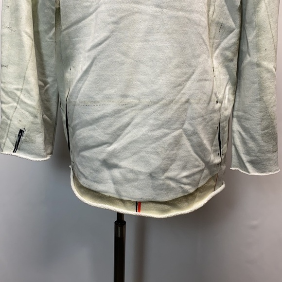 100% MAISON MARTIN MAGIELA OVERSIZED DISTRESSED NECK FAUX ZIP JACKET DESIGN MM6 - Picture 6 of 12